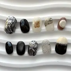 冬 ネイルチップ ニュアンスネイル マグネットネイル 卒業式ネイル 個性派ネイル