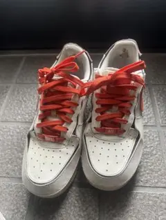 NIKE Air Force 1/1 ホワイト/オレンジ 25cm