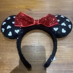 ミニー　スパンコールカチューシャ　ハート