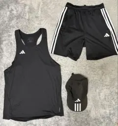 adidas ランニング　ウェア　セット　ランニングキャップ　アディゼロ