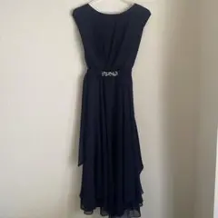 Début de Fiore ネイビー シフォン Aラインドレス ワンピース