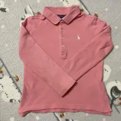 POLO ポロ　ラルフローレン　ポロシャツ サイズ5 （注記あり）ピンク　中古品