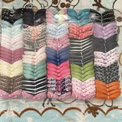 Y まとめ売り グログランリボン リボンモチーフ　4つ×30種類　124個