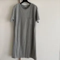 Champion グレー 半袖 ロングワンピース M