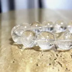 て*こ様 水晶 ✧ 浄化・調和・心を整える　粒14mm 内径19cm 重量65g