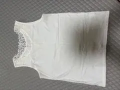 レース装飾 タンクトップ ホワイトのサムネイル