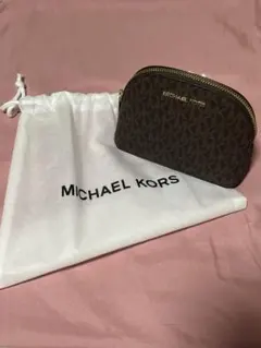 MICHAEL KORS ブラウンポーチ(美品)