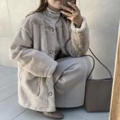 新品　BLATE エコファーショートコート