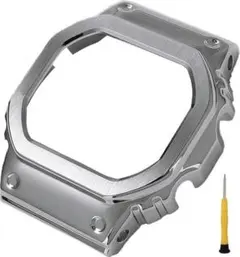 G-SHOCK Gショック 5600系 ベゼルケース 交換 シルバー フルメタル