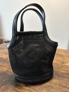 MARY QUANT メッシュトートバッグ ブラック