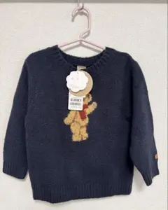 プティマイン　くま　ジャガードニット