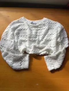 Bershka ホワイト クロップドニット M