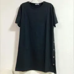 reca レカ ブラック 半袖 ロング丈 Tシャツ 黒 レディース フリーサイズのサムネイル