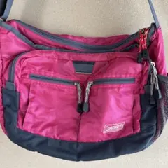 美品 多機能 使いやすい Coleman ショルダーバッグ ピンク