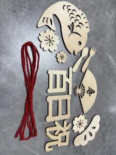 木製レターバナー百日祝い 天使のはね