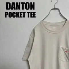 DANTONクルーネック胸ポケットTシャツ42ダントンXL綿JD-9046-BMのサムネイル