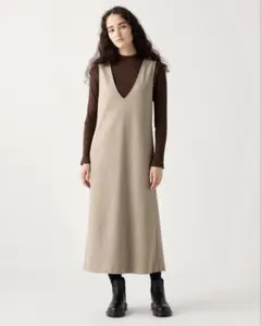 ⭐︎ユニクロ⭐︎ブラッシュド⭐︎ワンピース 3XL⭐︎ベージュ⭐︎