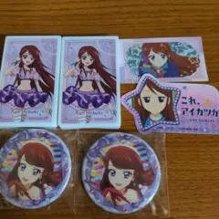 アイカツ 紫吹蘭 stage缶バッジ+ラブレッツセット