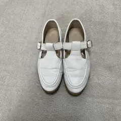 RODE SKOロデスコ　Tストラッププレーンシューズ （WHITE）美品！本革のサムネイル