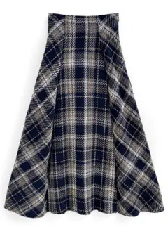 GRL ツイードチェックフレアロングスカート[tu1431]