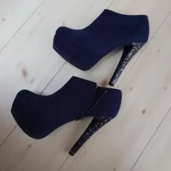 ESPANZA ネイビー スエード ブーツ 7