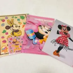 ディズニーランド　ミニー　クリアファイル　セット
