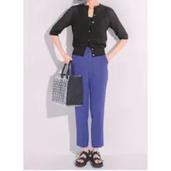 So close 多機能素材 センタープレス スティックパンツ パープル 61のサムネイル