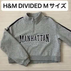 H&M DIVIDED スウェット Mサイズ ショート丈 トレーナー グレー