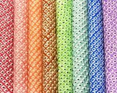 s048-g ◆正絹・絞り・着物解き・はぎれ・8枚セット