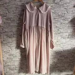 メリージェニー　ピンク　ワンピース　ギンガムチェック