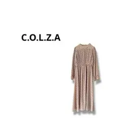 【コルザ】長袖　シャツ　ワンピース　レース　ピンク　M