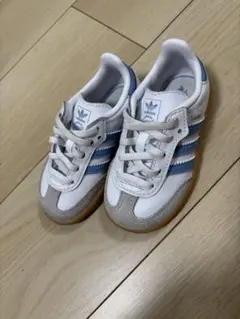 【美品】adidas SAMBA キッズ スニーカー水色 13cm