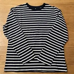 【即日発送】激安！UNIQLO キッズ 150 ボーダー長袖カットソー ロンT