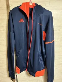 adidas ネイビーオレンジ ジャケットパンツセット