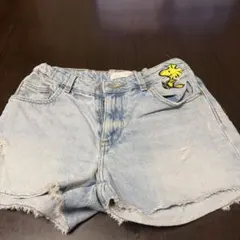 ZARA KIDS×PEANUTS スヌーピー デニムショートパンツ