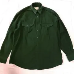 Eddie Bauer エディーバウアー　ダークグリーン 長袖　ビッグシャツ