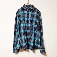 訳アリ★【SHIPS JET BLUE】長袖シャツ チェック柄 (F)