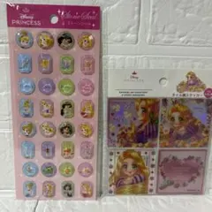 Disney プリンセス ストーンシール／タイル調ステッカー ２枚セット