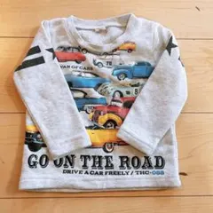 車プリント 長袖トレーナー ベビー服 キッズ トップス