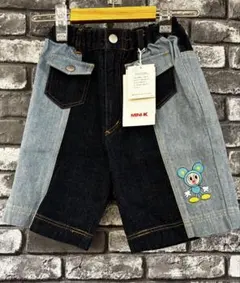 【未使用】MINI-K デニムショートパンツ 110 ㎝ナルミヤ
