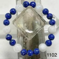 ムーンストーン　ラピスラズリ　パワーストーンブレスレット　内径約15cm