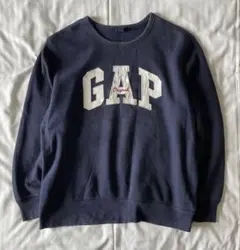 GAP ギャップ クルーネック スウェット ネイビー 刺繍ロゴ