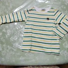 DOUBLE_B 長袖Tシャツ ボーダー柄 100cm