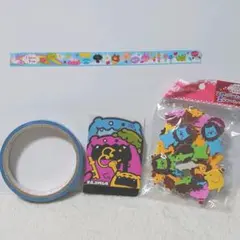 女の子 ファンシー メモ帳 テープ シール 4個セット  平成レトロ まとめ売り