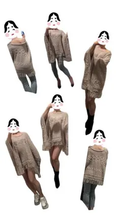 rienda リエンダ　カーディガン　ニット ベージュ　Fサイズ