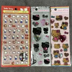 ボンボンドロップシールミニ &キラキララインストーンシール ハローキティ 3種