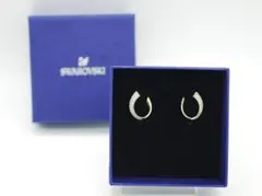 スワロフスキー EXIST フープピアス クリスタル クリア ホワイトロジウム