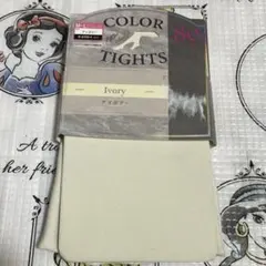 80デニール タイツ アイボリー M〜L