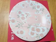 日本製 ピンク 花柄 皿