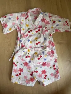 ミキハウス　花柄甚平 90サイズ